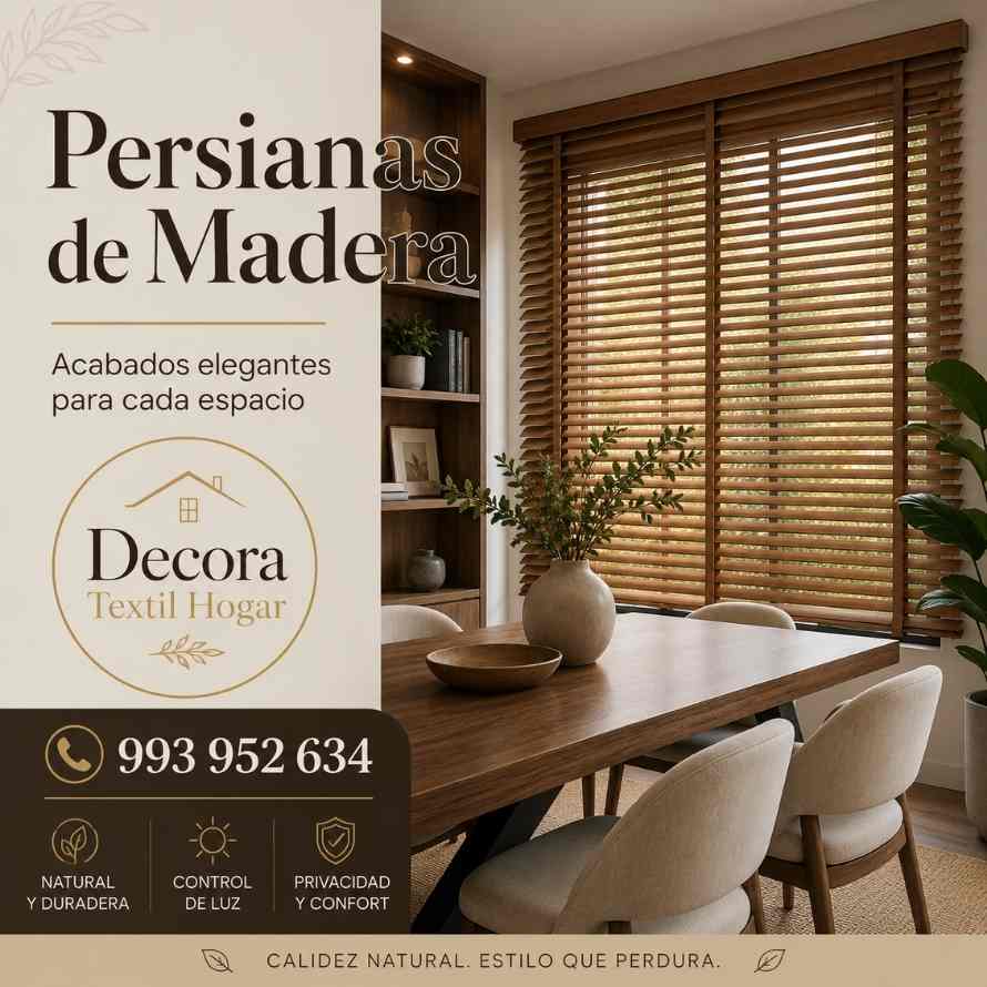 persiana horizontal de madera