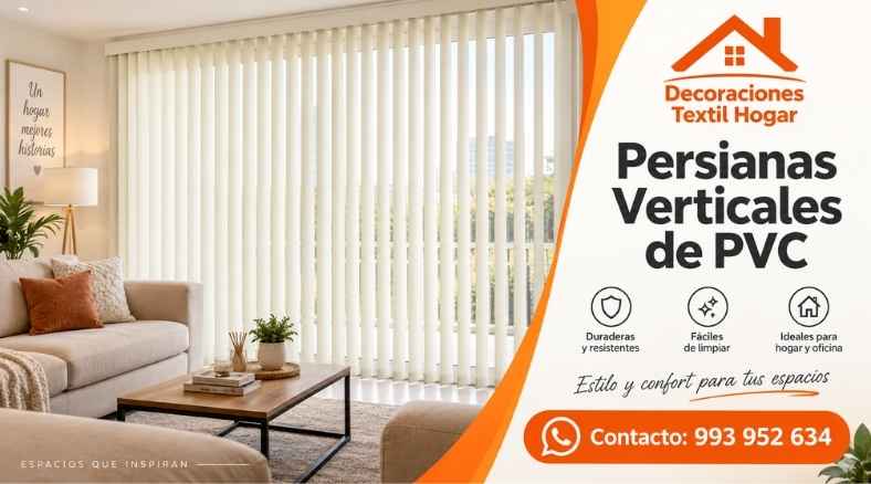 persianas verticales de PVC